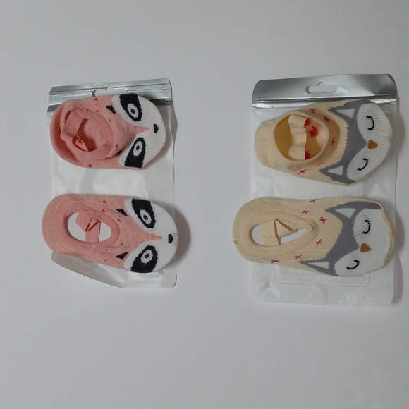 0-12M slipper socks 2 pair NWT - Picture 1 of 5
